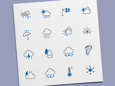 Weather & Climate Icons climate cloud icon icon design icon set icons meteorology rain snow ui vector weather