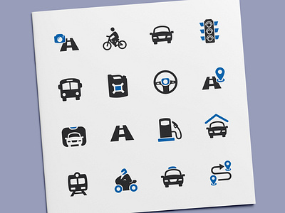 Transportation Icons bike bus car icon icon design icon set icons traffic transport transportation vector vehicle