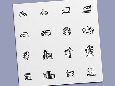 City Icons architecture building city icon icon design icon set icons transport transportation vehicle