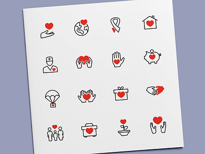 Charity Icons care charity donation fundraising heart help icon icon design icon set icons support ui vector