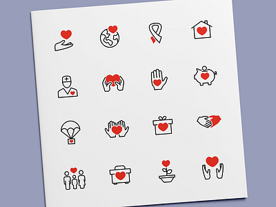 Charity Icons care charity donation fundraising heart help icon icon design icon set icons support ui vector