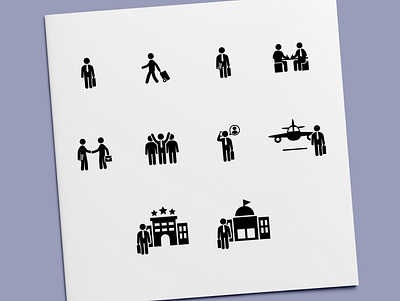 Stick Figure - Sales Career Icons business businessman career icon icon design icon set icons sales salesman stick figure