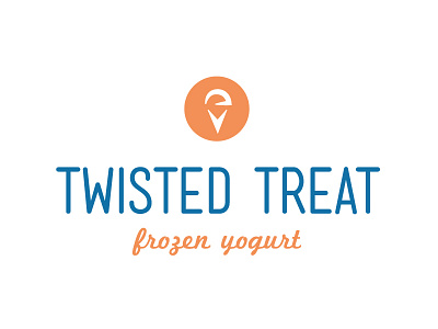 Twisted Treat Frozen Yogurt branding coffee logo mark