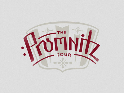 Promnitz Tour Logo badge branding hand drawn logo