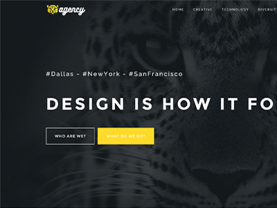 New Cheetah Agency Website creative design fonts typography website design