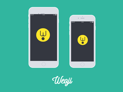 Weoji iPhone 6 App - Branding app branding app logo