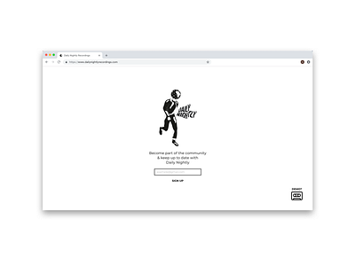 Daily Nightly Recordings - Home branding design flat typography ui vector web website