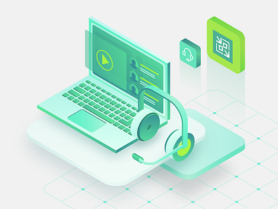 Veeam Software Digital Ads Illustration digital illustration isometric laptop