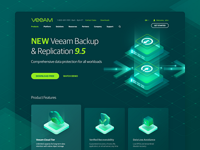 Product Page Concept - Veeam