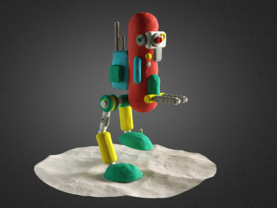 Plasticine Robo 3d 3d art design illustration octanerender