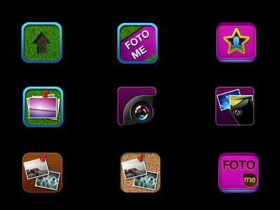 fotome App icons android app design ios iphone mobile oxest ui ux