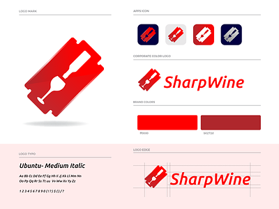 Sharp Wine Logo Design blade brand guideline brand identity branding drink food and drink gradient illustration logo logo design logotype sharp wine