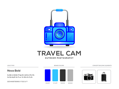 Travel Cam Logo Design brand guideline brand identity branding camera illustration logo logo design outdoor photography photography logo tour travel travel agency travel camera