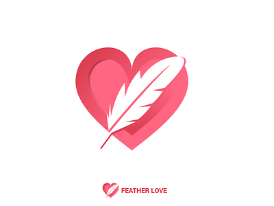 Feather Love Logo design brand guide brand identity branding dating design feather illustration logo logo design love lovely lover