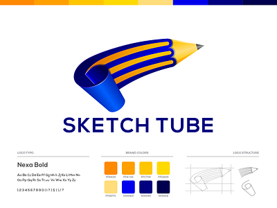 Sketch Tube Logo Design brand agency brand colors brand design brand guide brand guideline brand identity branding gradient illustration logo logo design logos logotype ui