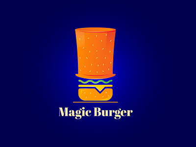 Magic Burger Logo Design brand colors brand guide brand guideline brand identity branding burger food hat illustration logo logo design magic mascot