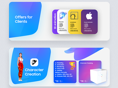 Our Offers 3d animation branding design graphic design illustration logo motion graphics ui vector