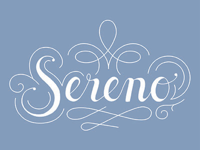 Sereno hand lettering lettering typography