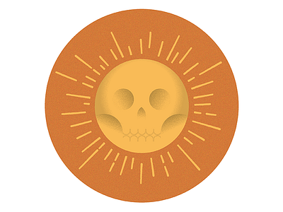 Sun Skull gradient graphic skull stipple sun vector