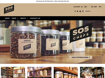 SOS Chefs e commerce photography ui ux web design websites