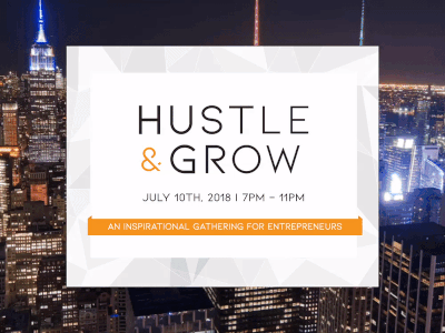 Hustle & Grow Event brooklyn deck event branding event design new york presentation deck sponsorship deck