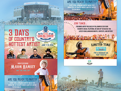 Carolina Country Music Festival branding country music eblast email graphic design marketing mason ramsey music festival