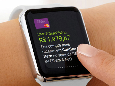 Nubank Apple Watch - Glance apple card credit finance glance nubank watch