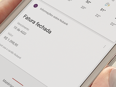Google Now Card bank card credit finance fintech google now nubank