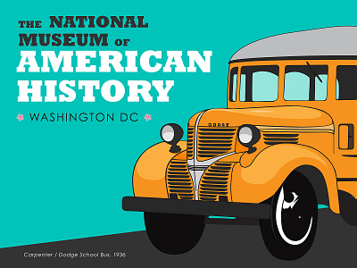 1936 Dodge School Bus cary zon design illustration illustrator vector vector art vector artwork