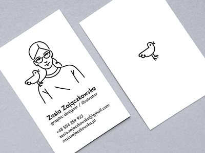 Personal business cards bird business card design digital illustration identification illustration print self portrait simple