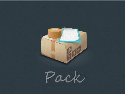 Pack app icon illustration