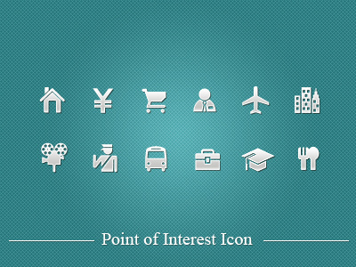 Point Of Interest Icon app icon illustration ui