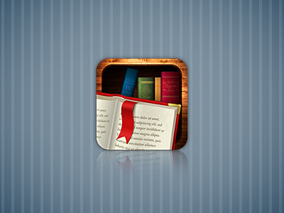 Book app icon illustration iphone ui