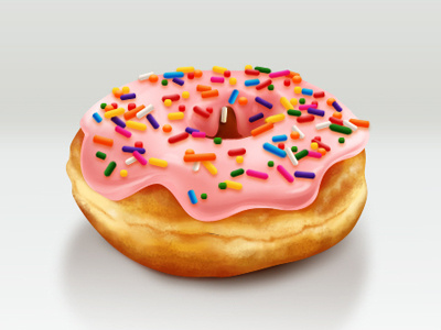 Donut bread cake donut icon illustration sweet