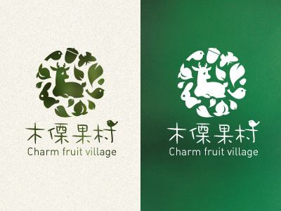 Charm Fruit Village brand design logo