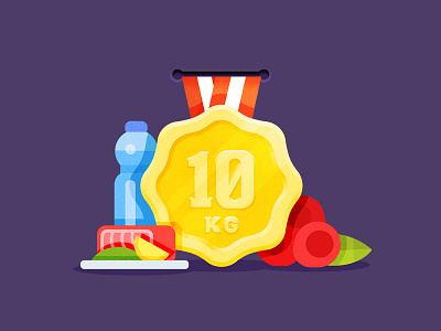 badge for health app - 10kg app badge icon