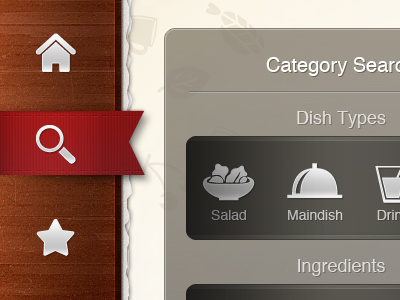 Recipe App app btn button cook icon illustration recipe ui