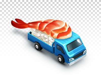 Sushi Truck food icon illustration sushi sweet truck