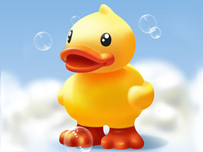 B Duck app icon illustration ui