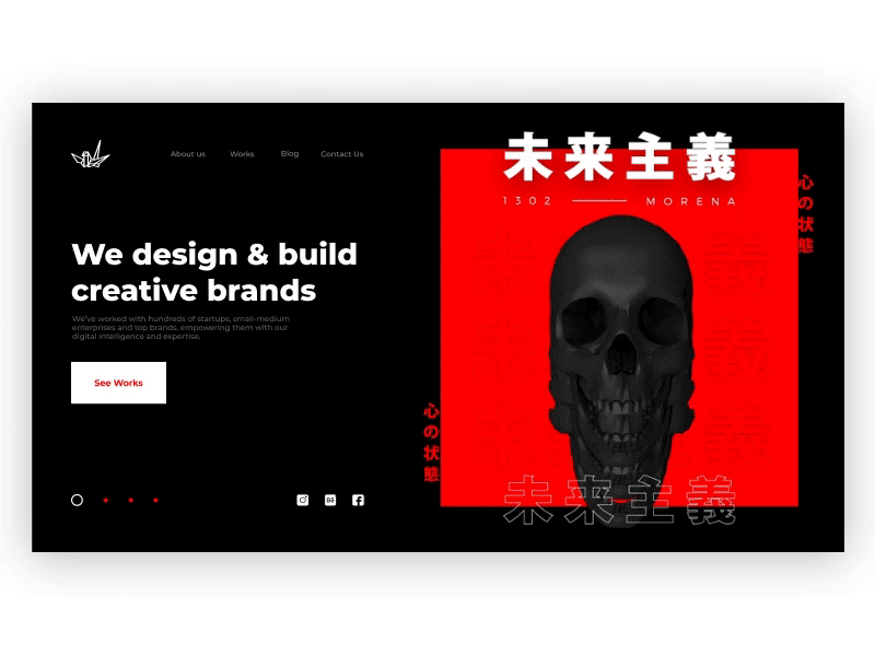 Creative Agency Website Design animated app art artwork clean dailyui design flat gif landing landing page minimal type typography ui uidesign ux web website