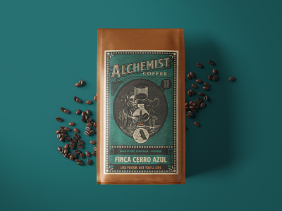 Alchemist Coffee Packaging branding coffee coffee bag design coffee branding coffee designer coffee packaging illustration process logo packaging packaging designer packagingdesign
