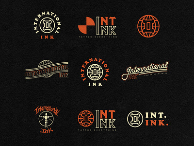 International Ink Logo Flash advertising advertising agency branding branding guide design illustrator logo photoshop tattoo art tattoo logo typography vector