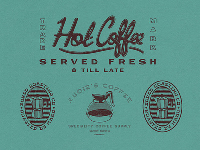 Hot Coffee Identity advertising augies branding coffee design coffee logo coffeeshop hospitalitydesign identity identity branding logo merchandise