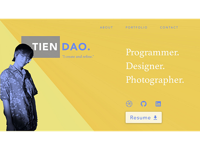 Portfolio Design homepage portfolio