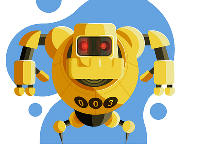 Robot3 adobeillustator characterdesign gamedesign illustration art illustrator robot vector art