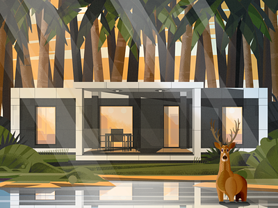 Nature house illustracion illustration art vector vector art