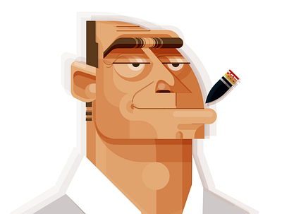 Smoker3 adobeillustator characterdesign illustracion illustration illustration art portrait illustration vector art