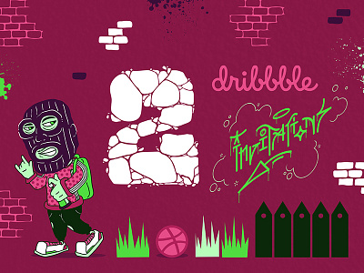 2x Dribbble Invites creativity draft dribbble giveaway illustration invitations invite invites lettering two