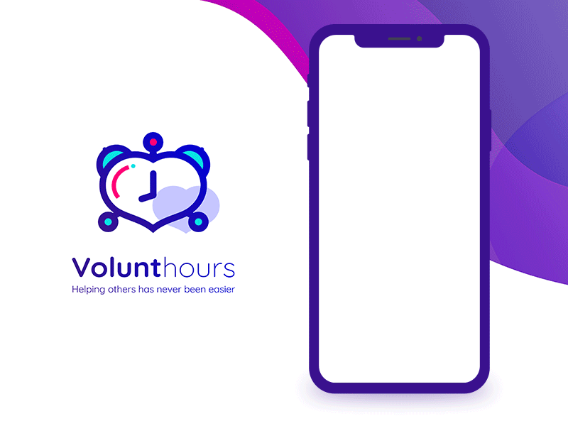Volunthours iOS App Splash Screen app branding interaction logo mobile app motion splash ui ui design ux