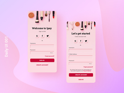Daily UI 001 Sign Up Ulana app design daily 100 challenge daily ui daily ui 001 dailyui figma layout login page mackup mobile app mobile design mobile ui neumorphism ui pink pink ui registration sign up sign up screen sign up ui ux